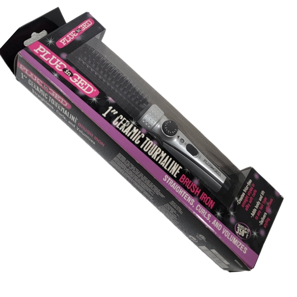 Plug in Ged 1" Tourmaline ceramic bubble curling Plugged In